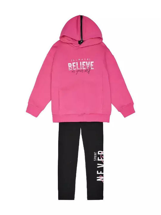 Sprint Kids Sweatpants Set Fuchsia