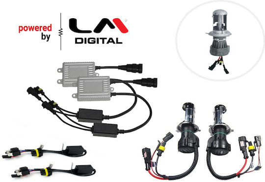 LM Digital Xenon Σετ Φωτισμού Αυτοκινήτου H4 Can bus 12V 6000K Ψυχρό Λευκό