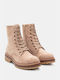 Luigi Suede Women's Ankle Boots Beige