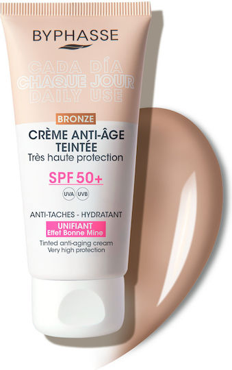 Byphasse Bronze Cream Face Day Tinted and SPF50 50ml