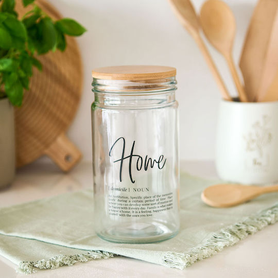 Vase Allgemeine Verwendung mit luftdichtem Deckel Glas Transparent 1000ml