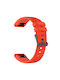 Techsuit Watchband Quickfit 20mm W058 Каишка Силикон Оранжев (Fenix 5S/5S Plus/6S/6S Pro/7S/7S Pro/8 (43mm))