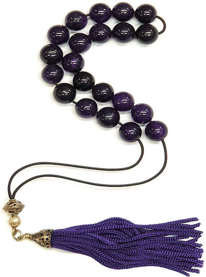 Roloi Komboloi Amethyst Worry Beads Purple 30cm