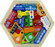 Ξύλινο Παιδικό Puzzle Vehicles Rocket για 3+ Ετών 15pcs Lean Toys