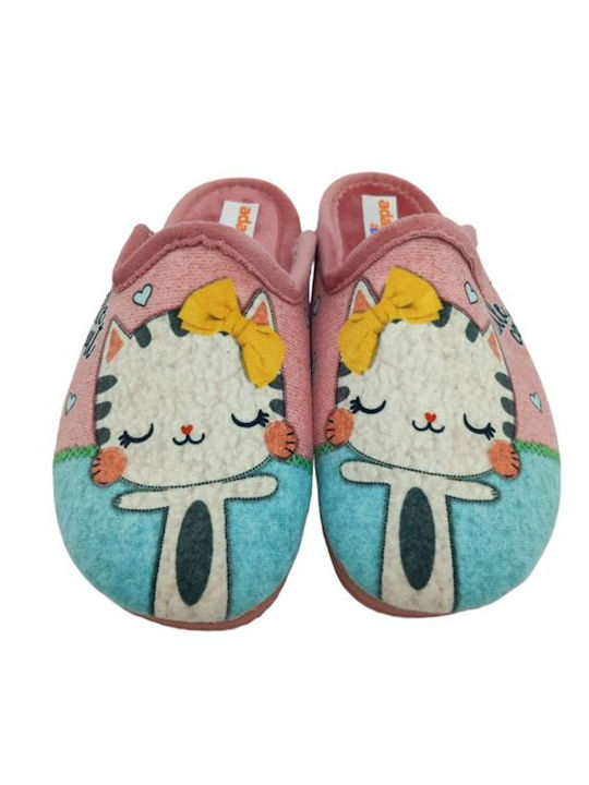 Adam's Shoes Kids Slippers Pink KITTY