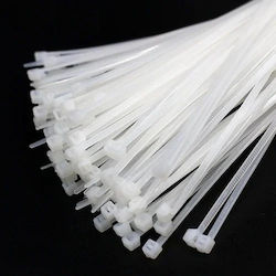 Pack of 40pcs White Plastic Cable Ties 400x3.6mm