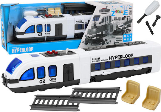 Lean Toys Σετ με Τρενάκι με Ήχο και Φως Passenger Train Turning Tracks για 3+ Ετών