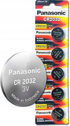 Panasonic Lithium Μπαταρίες CR2032 3V 5τμχ