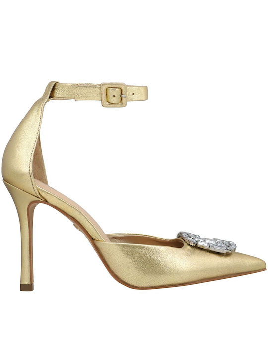 607054-cab01 Sandals Carrano Gold Leather