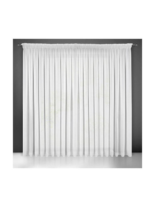 Eurofirany Κουρτίνα με Τρέσα Dalia Λευκή 350x270εκ.
