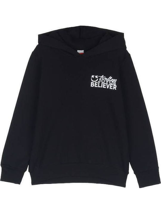Joyce Kids Sweatshirt with Hood and Pockets Bla...