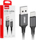 AMiO USB 2.0 Cable USB-C male - USB-A Μαύρο 2m 03900