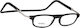 Clic Reading Glasses +1.25 with Magnet in Black color FLEXRECTANG125