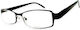Clear View Reading Glasses +1.50 in Black color
