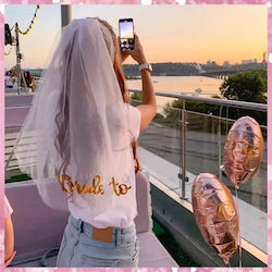 Bride To Be Λευκό Πέπλο Χτενάκι Οεμ Μπάτσελορ Πάρτυ
