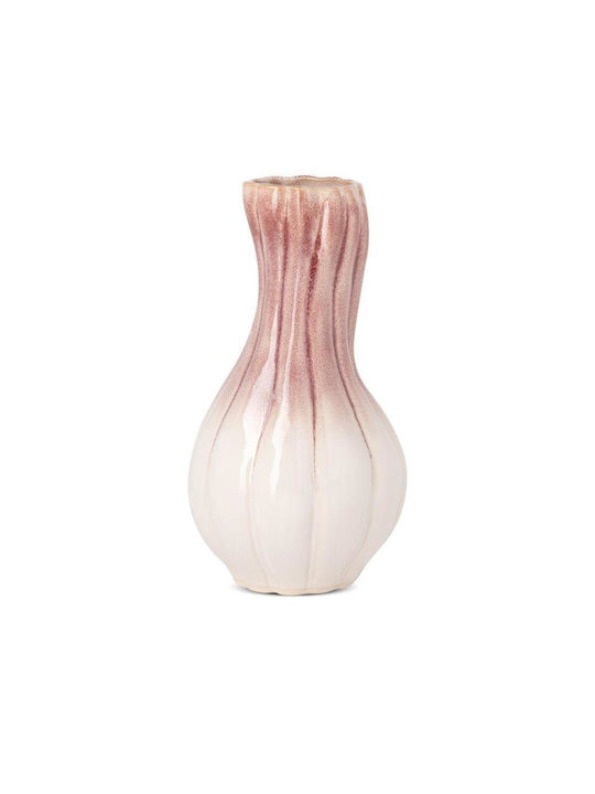 Eurofirany Vază Decorativă Ceramică Evita Ecru 17x32cm 1buc