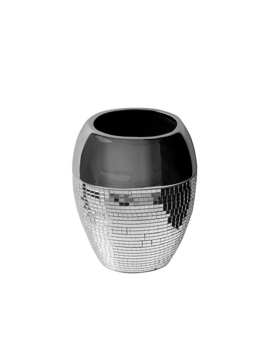 Eurofirany Decorative Vase Aurora Silver 14x9x20cm