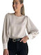 Only Women's Blouse Long Sleeve Ecru