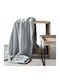 Eurofirany Samtige Decke Couch 91x220cm Grau
