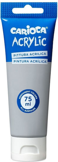 Carioca Ακρυλικό Χρώμα Ζωγραφικής Silver 75ml