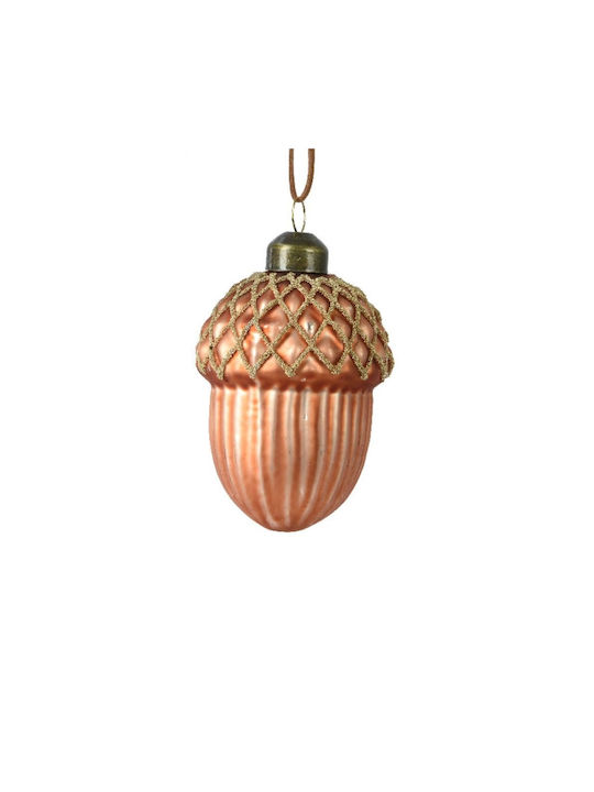 Ornament suspendat Ghindă De sticlă Portocaliu 8x5.5buc