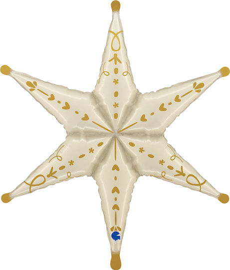 20" Star Balloon Garland Champagne 3 Pcs