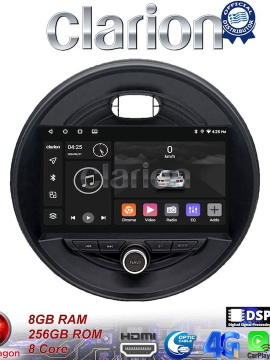 Clarion Ηχοσύστημα Αυτοκινήτου για Mini Cooper / Clubman 2015> (Bluetooth/USB/WiFi/GPS/Apple-Carplay/Android-Auto) με Οθόνη Αφής 9"