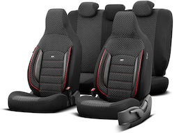 Otom Front Car Seat Covers 11pcs Cotton Sport Plus Black