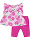 Kinder-Set mit Leggings Sommer 2Stück Fuchsia