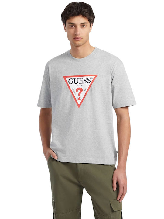 Guess Herren T-Shirt Kurzarm Grey