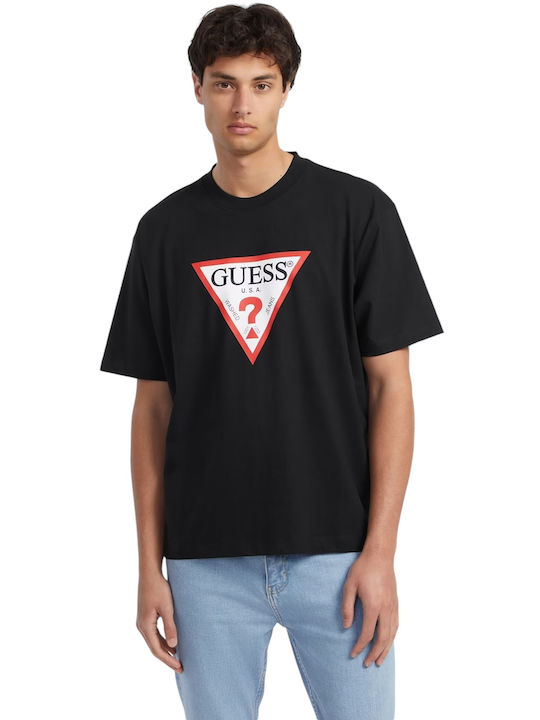 Guess Ανδρικό T-shirt Κοντομάνικο Black