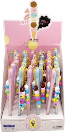 Pix cu gel Metron Kids Ice Cream Albastru 0.7mm Ștergător