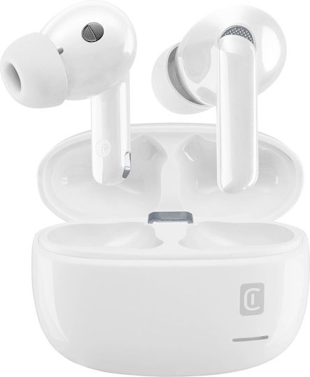 Cellular Line Eclipse In-ear Bluetooth Handsfree Ακουστικά με Θήκη Φόρτισης Λευκά