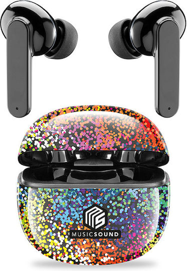 Cellular Line Music Sound Fancy In-ear Bluetooth Handsfree Ακουστικά με Θήκη Φόρτισης Πολύχρωμα