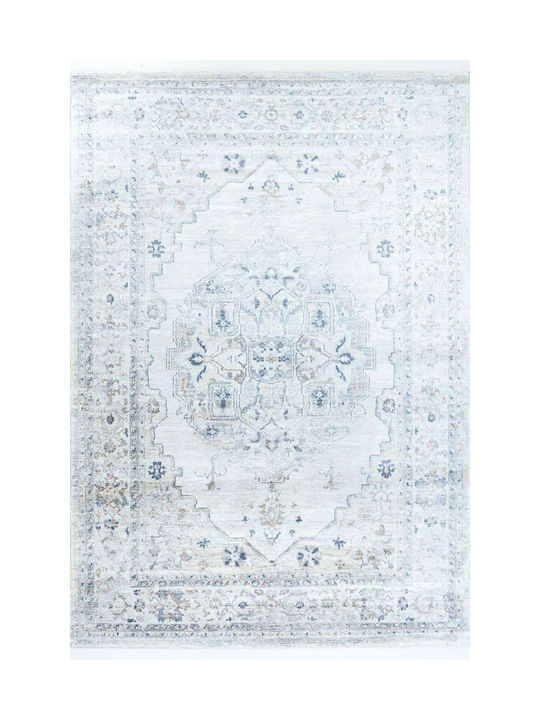 Ezzo Barocco D382a1n Rug Rectangular Cream-Blue