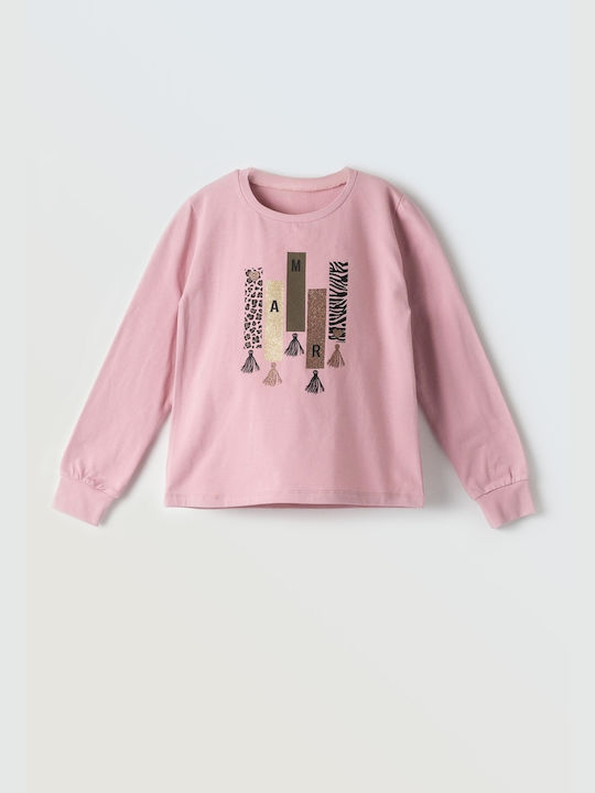 Evita Kids Blouse Long Sleeve Pink