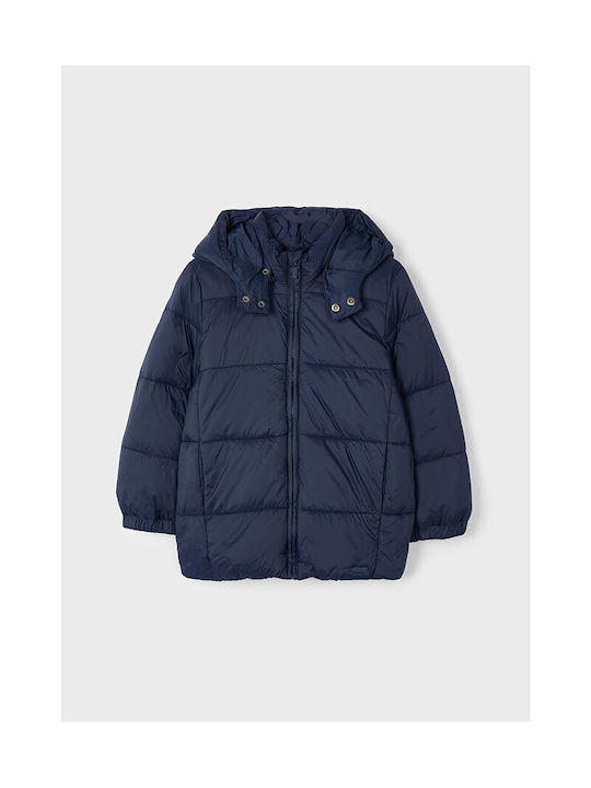 Mayoral Kids Casual Jacket with Hood Navy Blue