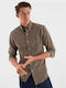 Ralph Lauren Men's Shirt Long Sleeve Checked Khaki