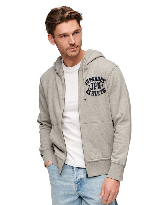 Superdry M Vintage Athletic Ζακέτα Γκρι