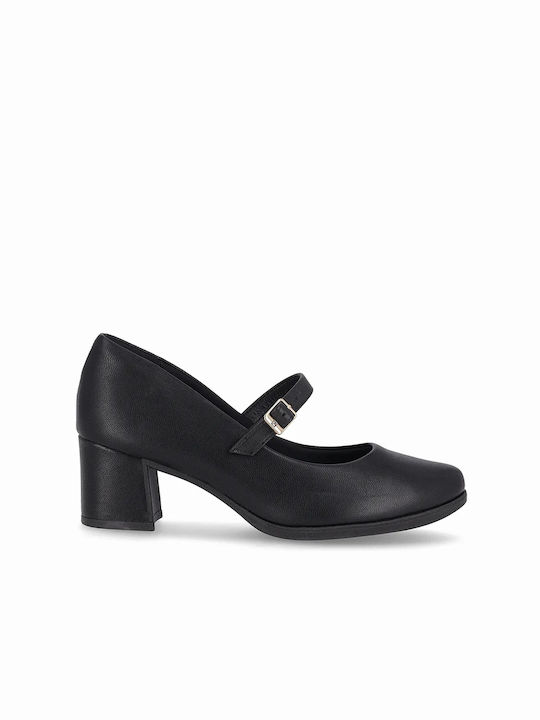 Piccadilly Anatomic Black Heels with Strap