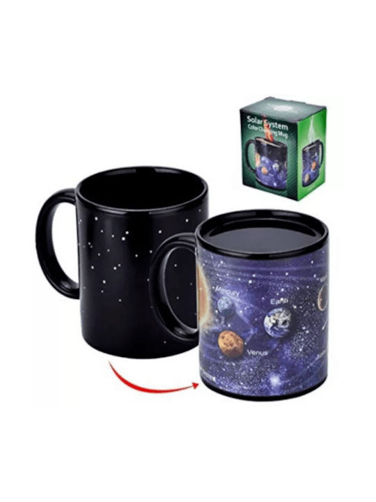 Solar System Magic Wärmewechsel Tasse aus Porzellan Schwarz 300ml 1Stück