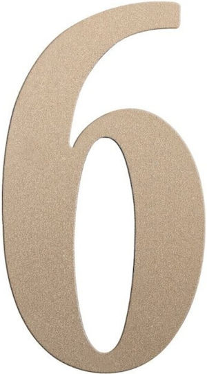 Roline 468 Schild Nummer 6 Kunststoff Metallisch 50mm