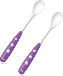 Nuk Set pentru bebeluși cu Linguri Easy Learning din Plastic pentru 6+ luni Violet 2buc Nuk Set pentru bebeluși cu Linguri Easy Learning din Plastic pentru 6+ luni Violet 2buc