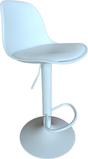 Hocker Bar Louser mit Rückenlehne & Höhenverstellbar Weiß 44x46x94-114cm