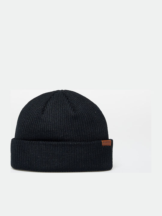 Beanie Unisex Σκούφος Πλεκτός σε Μαύρο χρώμα