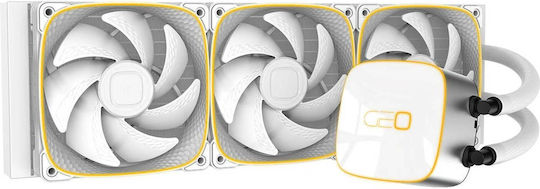 Geometric Future Geometric Future Eskimo Junior 36 Υδρόψυξη AIO CPU με 3 Ανεμιστήρες 120mm και ARGB Φωτισμό Λευκή