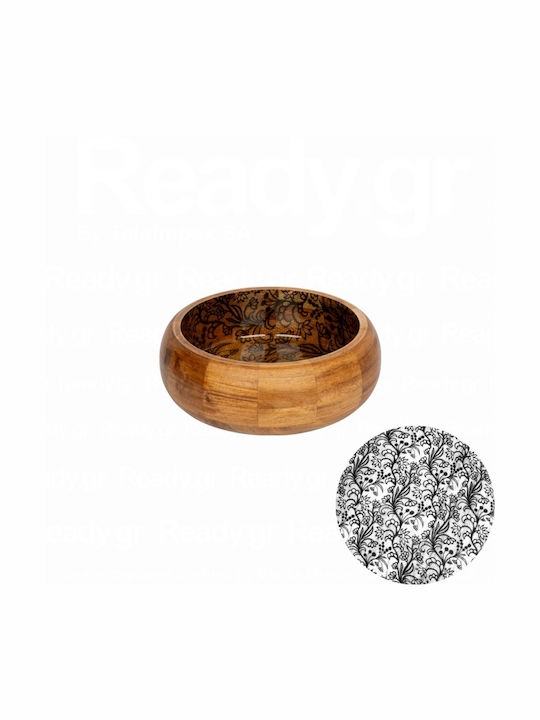 Ready Σαλατιέρα Ξύλινη Καφέ 21x21x7.6cm 2τμχ