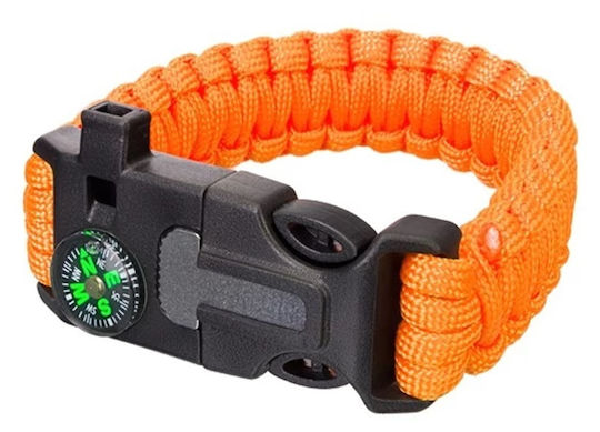 Levenhuk Labzz Survival Kit Bracelet with Compass Orange
