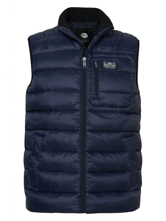 Sleeveless Jacket Puffer Waterproof Blue