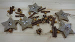 Wooden Star Garland Natural